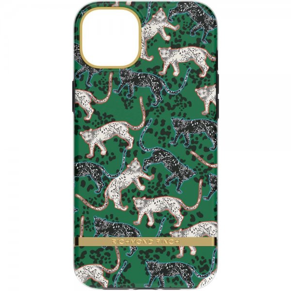 Richmond & Finch iPhone 14 Plus Cover Green Leopard