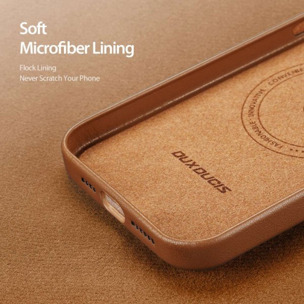 Dux Ducis iPhone 14 Plus Cover Grit Series MagSafe Brun