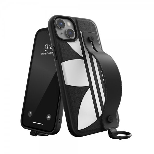 Adidas iPhone 14 Plus Cover Handstrap Case Sort Hvid