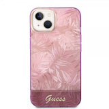 Guess iPhone 14 Plus Cover Jungle Pink