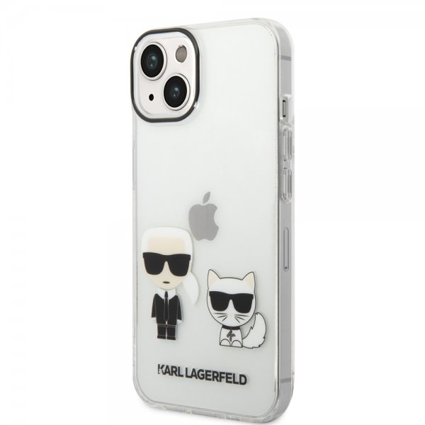 Karl Lagerfeld iPhone 14 Plus Cover Karl & Choupette Gradient Hvid