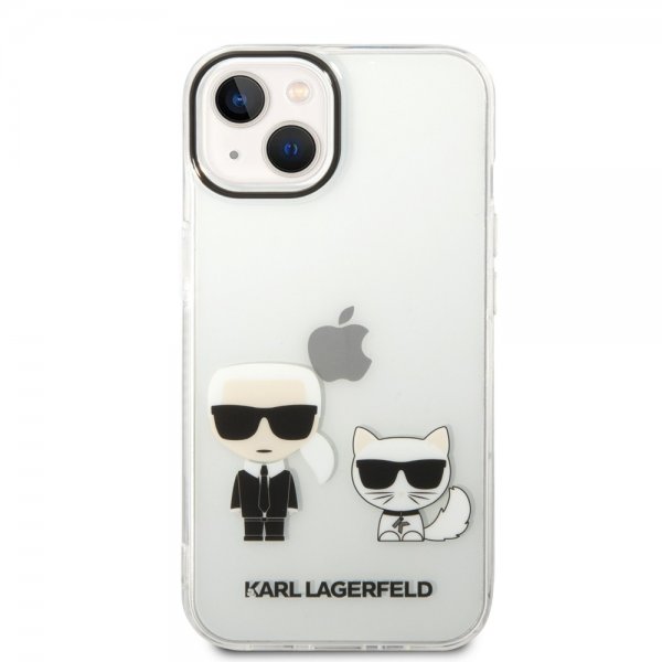 Karl Lagerfeld iPhone 14 Plus Cover Karl & Choupette Gradient Hvid