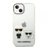 Karl Lagerfeld iPhone 14 Plus Cover Karl & Choupette Gradient Hvid