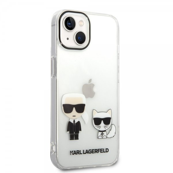 Karl Lagerfeld iPhone 14 Plus Cover Karl & Choupette Gradient Hvid