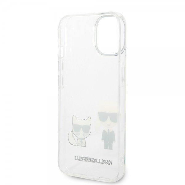 Karl Lagerfeld iPhone 14 Plus Cover Karl & Choupette Gradient Hvid