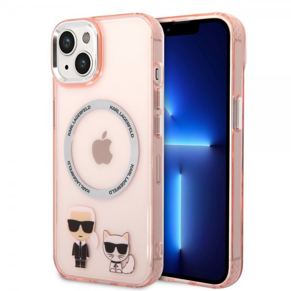 Karl Lagerfeld iPhone 14 Plus Cover Karl & Choupette MagSafe Rosa