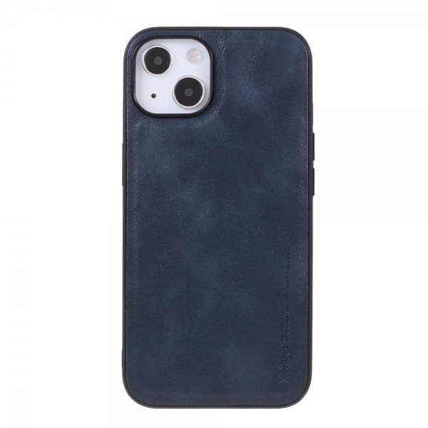 X-Level iPhone 14 Plus Cover Lædertekstur Blå