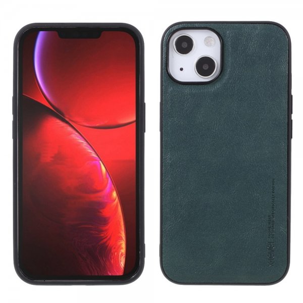 X-Level iPhone 14 Plus Cover Lædertekstur Grøn