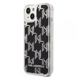 Karl Lagerfeld iPhone 14 Plus Cover Liquid Glitter Monogram Sort
