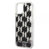 Karl Lagerfeld iPhone 14 Plus Cover Liquid Glitter Monogram Sort