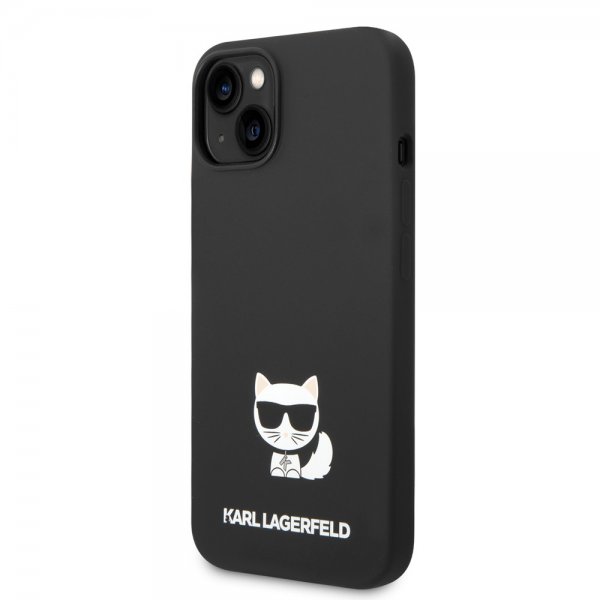 Karl Lagerfeld iPhone 14 Plus Cover Liquid Silicone Choupette Sort