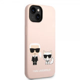 Karl Lagerfeld iPhone 14 Plus Cover Liquid Silicone Karl & Choupette MagSafe Rosa