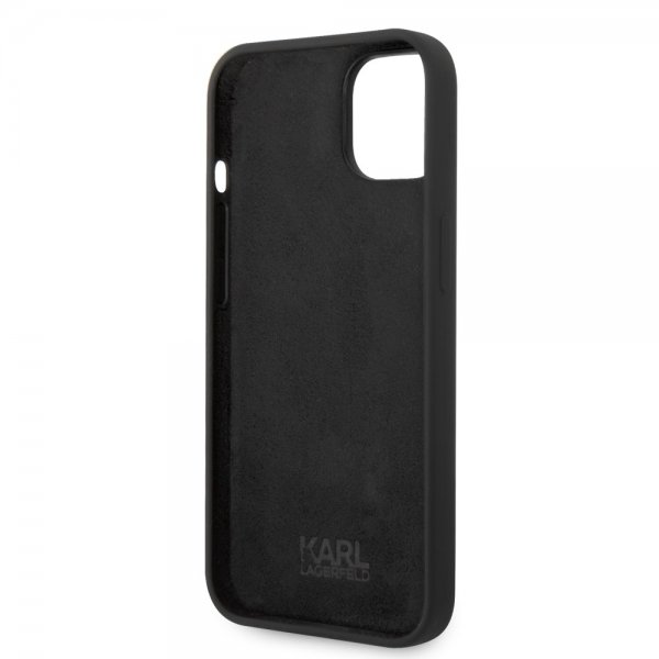 Karl Lagerfeld iPhone 14 Plus Cover Liquid Silicone Karl & Choupette Sort