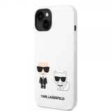 Karl Lagerfeld iPhone 14 Plus Cover Liquid Silicone Karl & Choupette Hvid