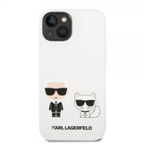 Karl Lagerfeld iPhone 14 Plus Cover Liquid Silicone Karl & Choupette Hvid