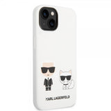 Karl Lagerfeld iPhone 14 Plus Cover Liquid Silicone Karl & Choupette Hvid