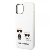 Karl Lagerfeld iPhone 14 Plus Cover Liquid Silicone Karl & Choupette Hvid