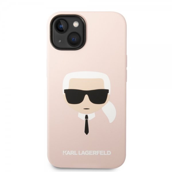 Karl Lagerfeld iPhone 14 Plus Cover Liquid Silicone Karl MagSafe Pink