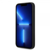 Guess iPhone 14 Plus Cover Liquid Silicone Metal Logo Sort