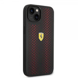 Ferrari iPhone 14 Plus Cover Logo Perforated Red