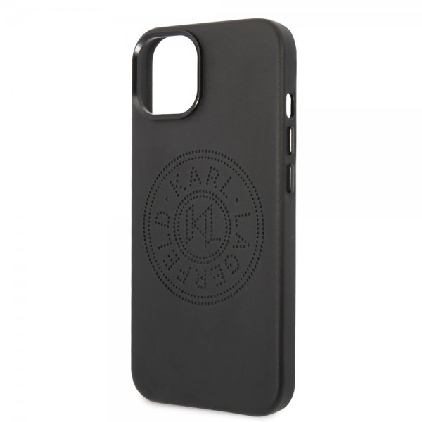 Karl Lagerfeld iPhone 14 Plus Cover Logo Perforeret Sort