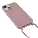 iPhone 14 Plus Cover med Strap Mørkrosa