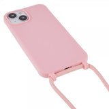 iPhone 14 Plus Cover med strop lyserød