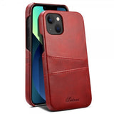 iPhone 14 Plus Cover med to Kortlommer Rød