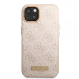 Guess iPhone 14 Plus Cover Metal Plate Logo MagSafe Rosa