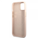 Guess iPhone 14 Plus Cover Metal Plate Logo MagSafe Rosa