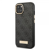 Guess iPhone 14 Plus Cover Metal Plate Logo MagSafe Sort