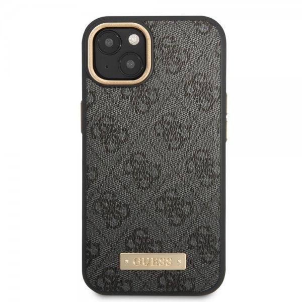 Guess iPhone 14 Plus Cover Metal Plate Logo MagSafe Sort