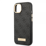Guess iPhone 14 Plus Cover Metal Plate Logo MagSafe Sort