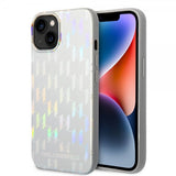 Karl Lagerfeld iPhone 14 Plus Cover Monogram Iridescent Silver