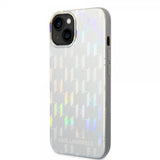 Karl Lagerfeld iPhone 14 Plus Cover Monogram Iridescent Silver