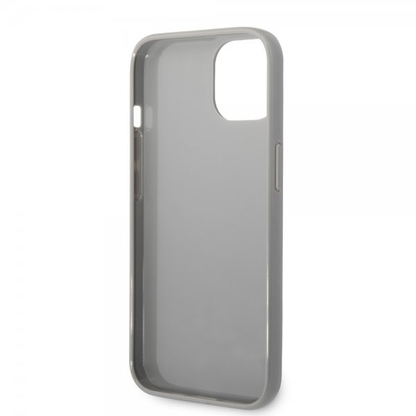 Karl Lagerfeld iPhone 14 Plus Cover Monogram Iridescent Silver