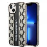 Karl Lagerfeld iPhone 14 Plus Cover Monogram Vertical Stripe Sort