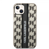 Karl Lagerfeld iPhone 14 Plus Cover Monogram Vertical Stripe Sort