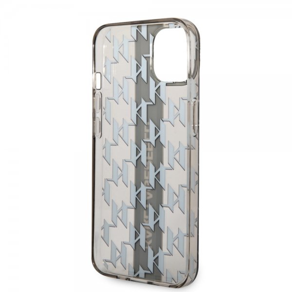 Karl Lagerfeld iPhone 14 Plus Cover Monogram Vertical Stripe Sort