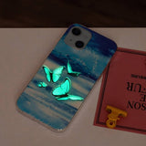 iPhone 14 Plus Cover Motiv Blå Sommerfugle