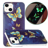 iPhone 14 Plus Cover Motiv Gyldne Sommerfugle
