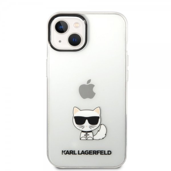 Karl Lagerfeld iPhone 14 Plus Cover Printed Choupette Transparent