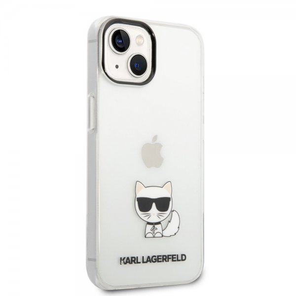 Karl Lagerfeld iPhone 14 Plus Cover Printed Choupette Transparent