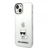 Karl Lagerfeld iPhone 14 Plus Cover Printed Choupette Transparent