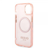 Guess iPhone 14 Plus Cover Translucent MagSafe Rosa