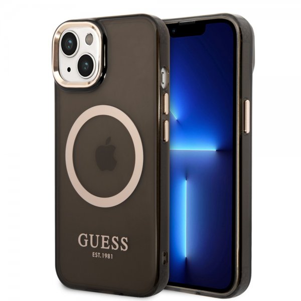 Guess iPhone 14 Plus Cover Translucent MagSafe Sort