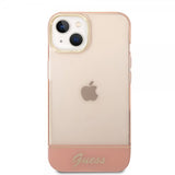 Guess iPhone 14 Plus Cover Transparent Pink