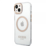 Guess iPhone 14 Plus Cover Transparent MagSafe Guld Transparent