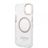 Guess iPhone 14 Plus Cover Transparent MagSafe Guld Transparent
