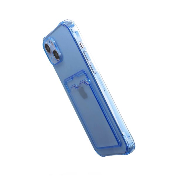 iPhone 14 Plus Cover Kortholder Stødsikkert Blå